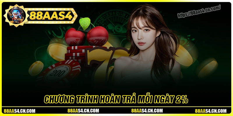 Hoàn trả mỗi ngày 2% - Ưu đãi hoàn tiền đều đặn cho thành viên